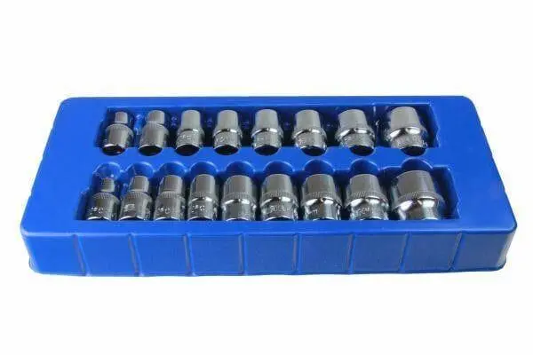 Us Pro 17Pc 1/2 Dr Shallow Sockets 12 Point 10-30Mm 1395 1