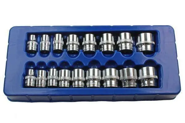 Us Pro 17Pc 3/8 Dr Shallow Sockets Set, Socket 6 Point 8-24Mm 1376 1