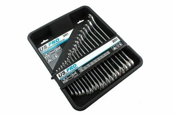 Us Pro 18Pc Metric Combination Spanner Wrench Set 6Mm To 24Mm 2051 1