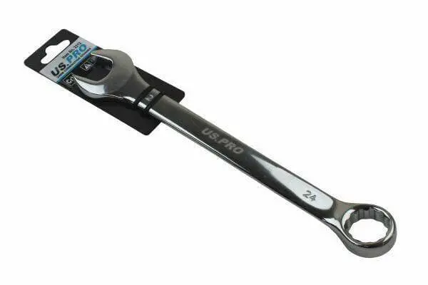 Us Pro 24Mm Combination Spanner Polished Chrome Vanadium 2212 1
