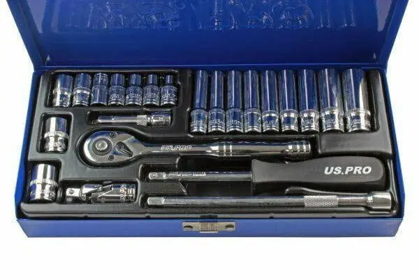 Us Pro 24Pc 1/4 Dr 6 Point Metric Socket Set 4 - 13Mm 3253 1