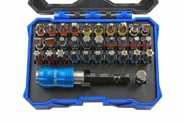 Us Pro 32Pc Colour-Coded Screwdriver, Hex, Torx Bit Set 3220 1
