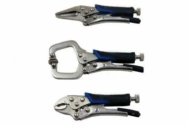 Us Pro 3Pc Grip Handles Mini Locking Clamp & Pliers Set 2061 1