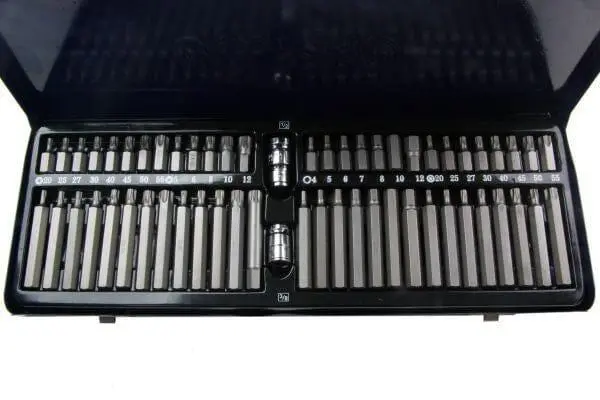 Us Pro 58Pc Hex Spline Torx And Security Torx Bit Set In Metal Case 1362 1