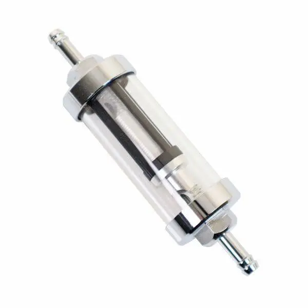 Us Pro 6Mm 1/4" Chrome Universal Inline Reusable Fuel Filter 6886 1