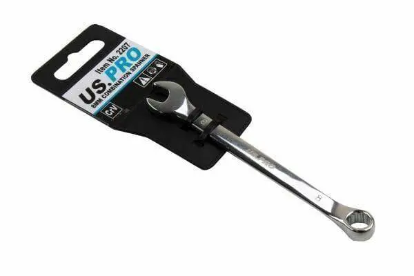 Us Pro 8Mm Combination Spanner Polished Chrome Vanadium 2207 1
