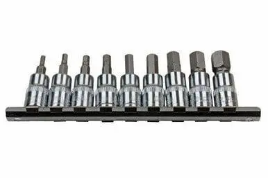 Us Pro 9Pc 3/8" Dr Sae / Imperial Hex, Allen Bit Sockets Socket Rail 3385 1
