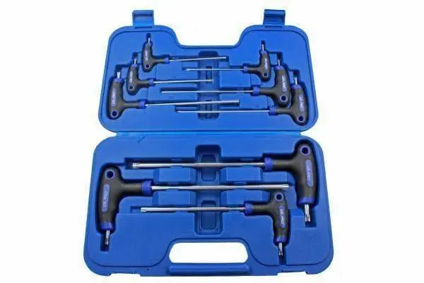 Us Pro 9Pc T10 - T50 T Handle Torx Star Key Set 1613 1