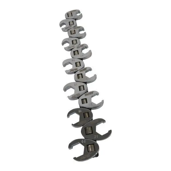 Us Pro Industrial 12Pc 3/8" & 1/2" Dr Metric Crowfoot Wrench Set 10 - 22Mm 7555 1