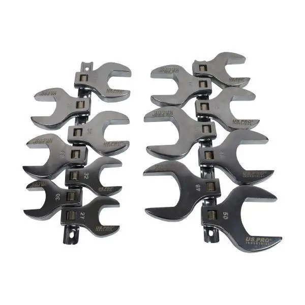 Us Pro Industrial 14Pc 1/2" Dr Jumbo Metric Crow Foot Wrench Set Crowsfeet 7552 1