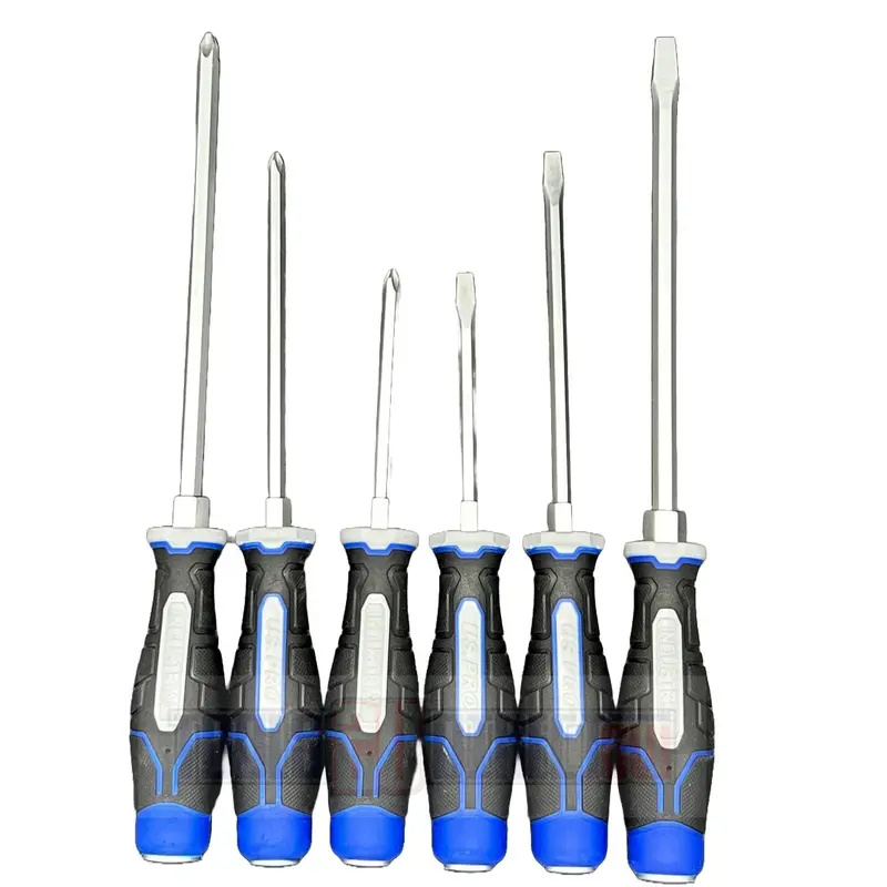 Us Pro Industrial 6Pc Go Through Screwdriver Set - Ph2 Ph3 Sl6 Sl8 4613 1