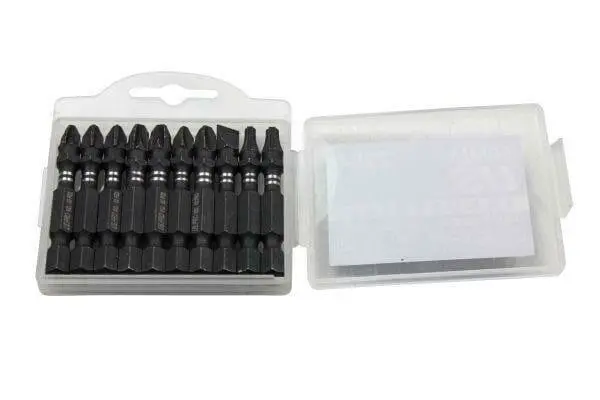 Us Pro Industrial Pack Of 10 Mixed 50Mm Impact Torsion Screwdriver Bits 2284 1