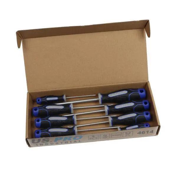 Us Pro Industrial Tools 8Pc Tamper Star Torx Screwdriver Set T8 - T40 4614 1