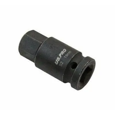 Us Pro Tools 1/2" Dr Impact Hex Bit Socket M19 X 55Mm 3324 1