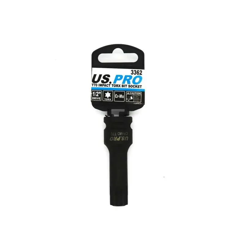 Us Pro Tools 1/2" Dr Impact Torx Bit Socket T70 X 78Mm 3362 1