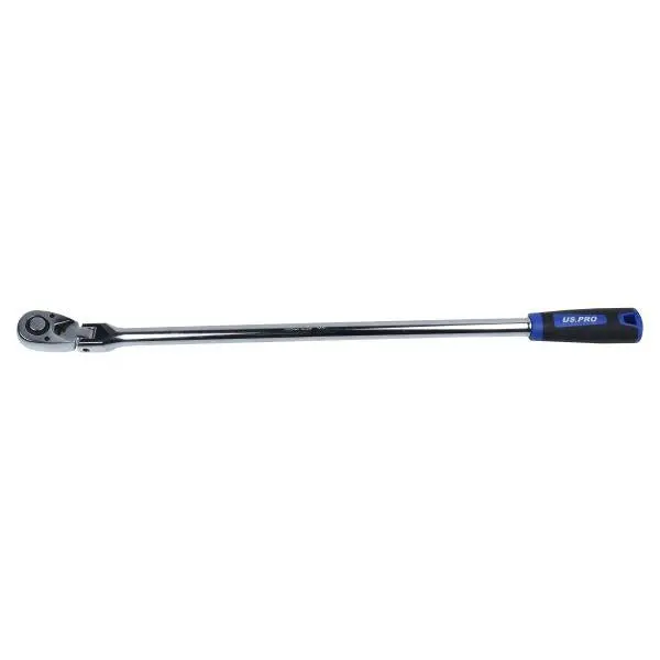 Us Pro Tools 1/2" Drive Extra Long 600Mm 72T Flexible Head Ratchet Tpr Grip 4241 1