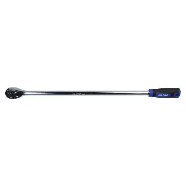 Us Pro Tools 1/2" Drive Extra Long 600Mm 72T Straight Ratchet Tpr Grip 4244 1