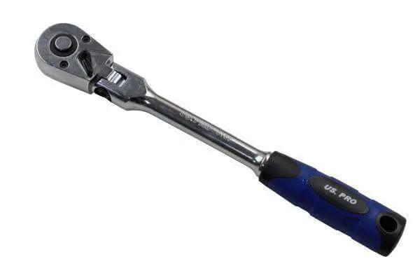 Us Pro Tools 1/4" Dr Flexible Head Ratchet Socket Wrench 5165 1