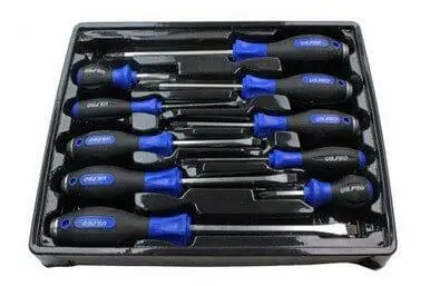 Us Pro Tools 10 Piece Screwdriver Set Phillips & Slotted With Magnetic Tip 1621 1
