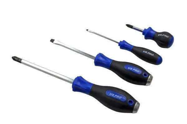 Us Pro Tools 10 Piece Screwdriver Set Phillips & Slotted With Magnetic Tip 1621 2