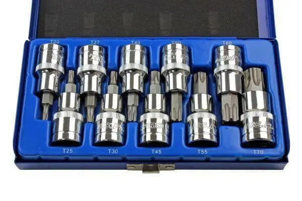Us Pro Tools 10Pc 1/2” Dr Torx Bit Socket Set T20 - T70 3413 1