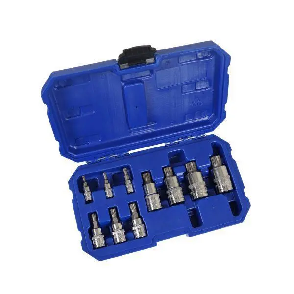 Us Pro Tools 10Pc 1/4", 3/8" & 1/2" Dr Triple Square Bit Sockets In Case Xzn 3993 1