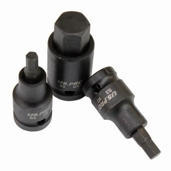 Us Pro Tools 10Pc Impact Hex Bit Socket Set 1/2" Drive 4Mm To 19Mm 3593 2