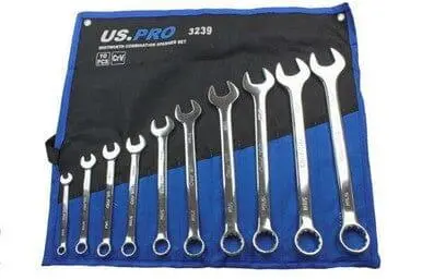 Us Pro Tools 10Pc Whitworth Combination Spanner Set 1/8" - 11/16" 3239 1