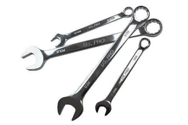 Us Pro Tools 10Pc Whitworth Combination Spanner Set 1/8" - 11/16" 3239 2