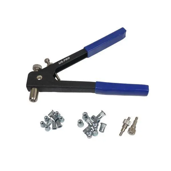Us Pro Tools 110Pc Threaded Nut Hand Riveter M3, M4, M5, M6, M8 5467 1