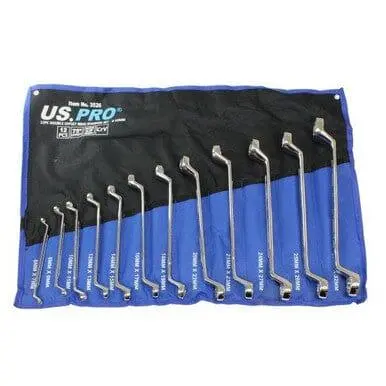 Us Pro Tools 12 Piece Double Offset Ring Spanner Set 6 - 32Mm 75Deg 3526 1