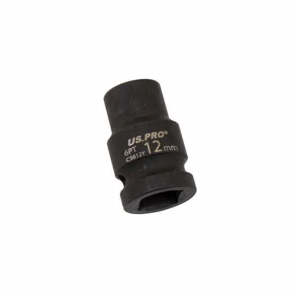 Us Pro Tools 12Mm Impact Socket 1/2" Drive 6 Point Single Hex 3814 1