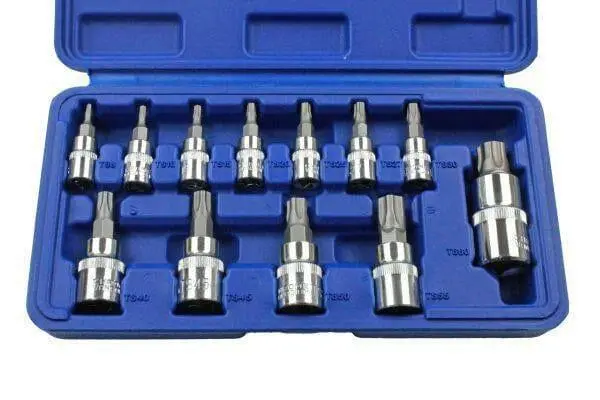 Us Pro Tools 12Pc 5 Sided Tamper Torx Plus Bit Socket Set T8 - T60 2264 1
