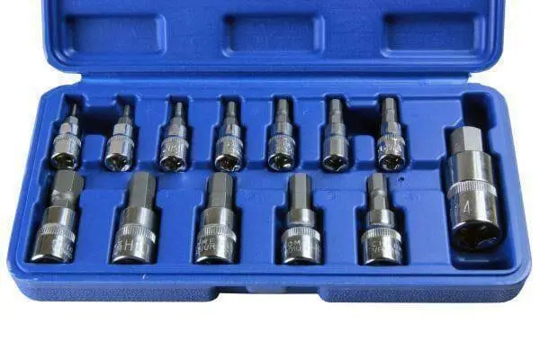 Us Pro Tools 13Pc Metric Hex Bit Socket Set 2 - 14Mm 1/4" 3/8" 1/2" - 2097 1