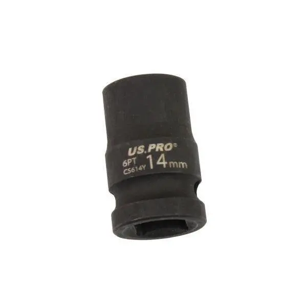 Us Pro Tools 14Mm Impact Socket 1/2" Drive 6 Point Single Hex 3816 1