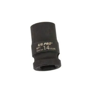 Us Pro Tools 14Mm Impact Socket 1/2" Drive 6 Point Single Hex 3816 1