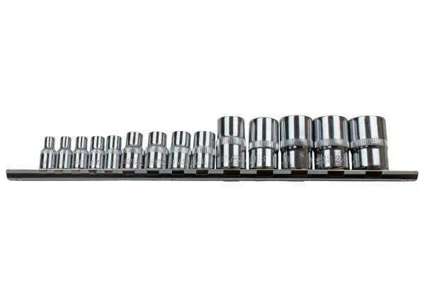 Us Pro Tools 14Pc 1/4" 3/8'' 1/2'' Dr  E-Torx Socket Set On Rail 3390 1