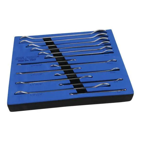 Us Pro Tools 14Pcs Ultra Thin Ratcheting Action O/E Spanner Set Metric Sae 7547 1