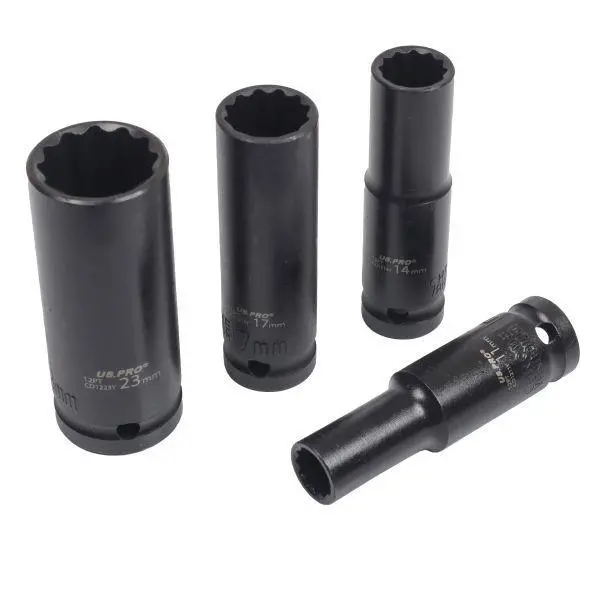 Us Pro Tools 15Pc 1/2" Dr 12 Pt European Deep Impact Socket Set 10Mm-24Mm 7535 2