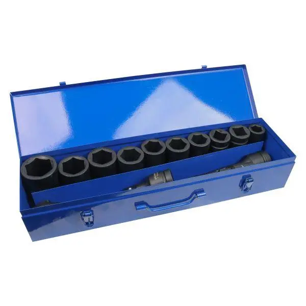 Us Pro Tools 15Pc 1" Dr 6Pt Shallow Impact Socket Set 22-46Mm 7545 1