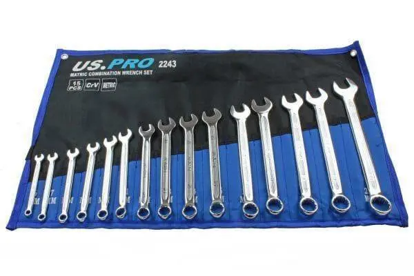 Us Pro Tools 15Pc Metric Combination Spanner Set 6 - 22Mm 2243 1