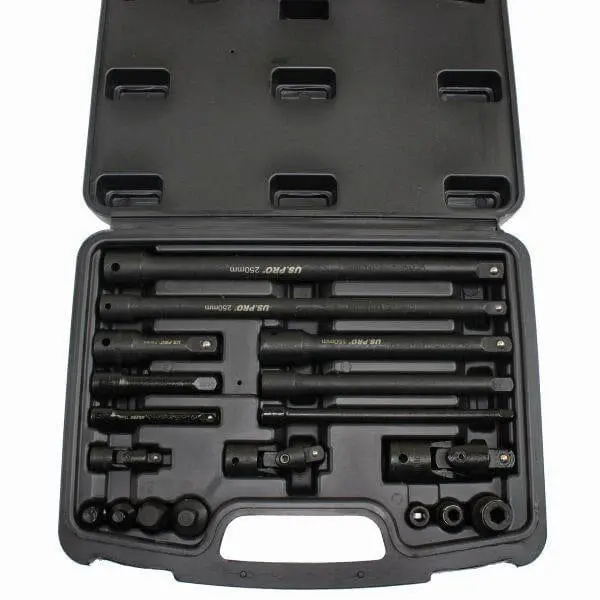 Us Pro Tools 18Pc Impact Accessory Set 1/4" 3/8" 1/2" Drives Uj Step Up/Down 3685 1