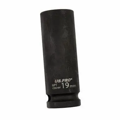 Us Pro Tools 19Mm 1/2 Dr 6Pt Deep Impact Socket 78Mm Long 3861 1
