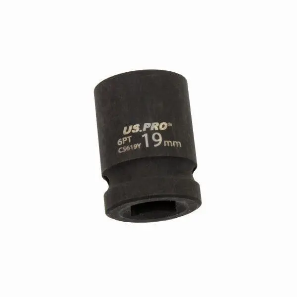 Us Pro Tools 19Mm Impact Socket 1/2" Drive 6 Point Single Hex 3821 1