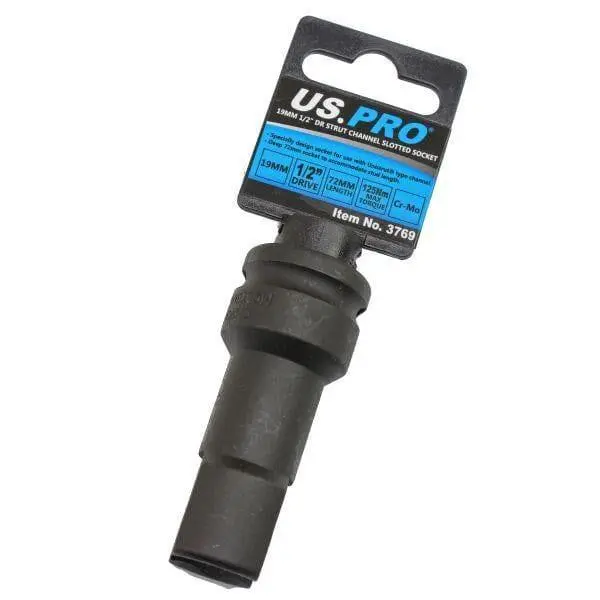 Us Pro Tools 19Mm Strut Channel Slotted Socket Unistrut Type Length 72Mm 1/2" Dr 3769 2