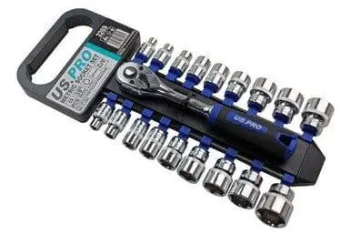 Us Pro Tools 19Pc 3/8" Dr Metric Socket Set, Sockets, Ratchet 6 To 24Mm 3269 2