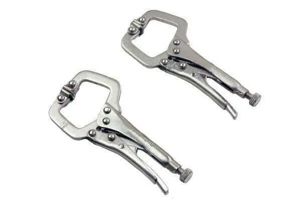 Us Pro Tools 2 Piece Mini Locking  C Clamp Set - C-Clamps 1832 1