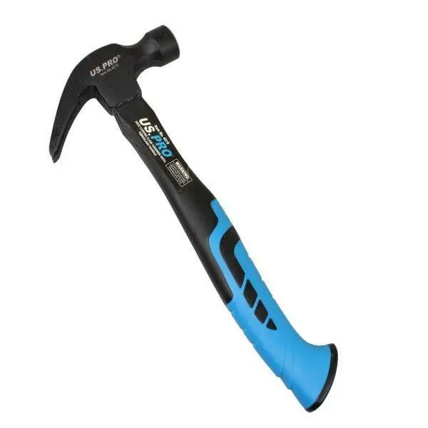 Us Pro Tools 20Oz Curved Claw Hammer With Fibreglass Handle 342Mm 4519 1