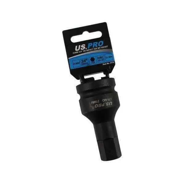 Us Pro Tools 21Mm X 88Mm 3/4" Dr Impact Hex Bit Socket 3774 1