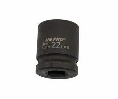 Us Pro Tools 22Mm Impact Socket 1/2" Drive 6 Point Single Hex 3823 1